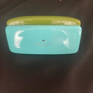 Kate Spade Aqua and Lime sunglasses case